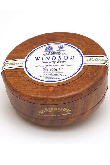 DR Harris scheerzeep Windsor in houten kom 100gr - Manandshaving - DR Harris