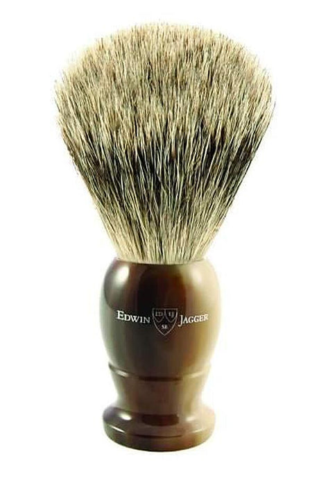 Edwin Jagger scheerkwast dassenhaar hoorn M - Manandshaving - Edwin Jagger