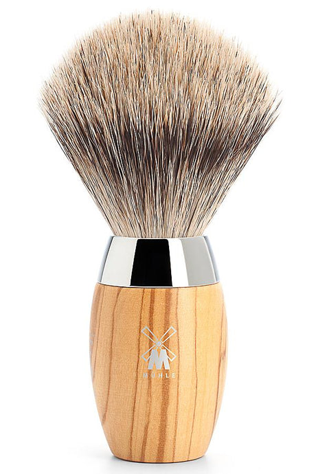 Muhle scheerkwast dassenhaar KOSMO olijfhout - Manandshaving - Muhle
