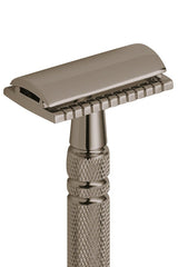 Boker double edge safety razor Boraso Gunmetal Grey - Manandshaving - Boker