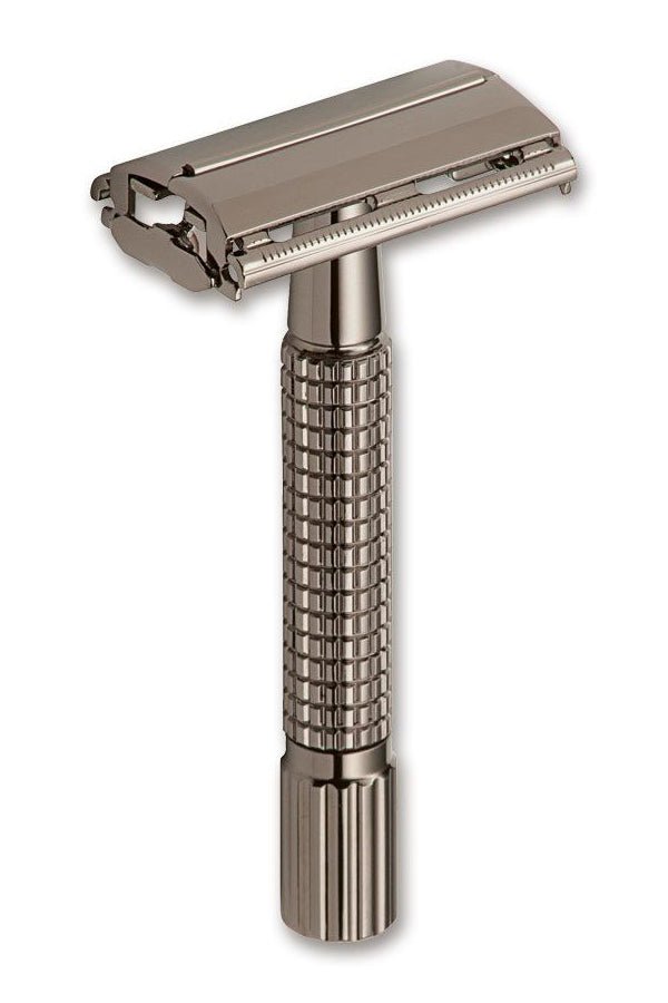 Boker double edge safety razor vlindersluiting Gunmetal Grey - Manandshaving - Boker