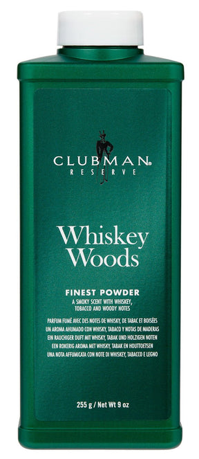 Clubman Reserve Whiskey Woods talkpoeder 255gr - Manandshaving - Clubman Pinaud