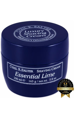 Cyril R Salter scheercrème Essential Lime 165gr - Manandshaving - Cyril R Salter