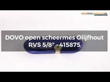 DOVO open scheermes Inox Olijfhout RVS 5/8" - 13581027 - Manandshaving - DOVO
