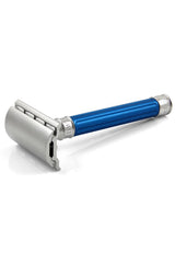 Edwin Jagger 3ONE6 double edge safety razor Blue RVS - Manandshaving - Edwin Jagger 3ONE6