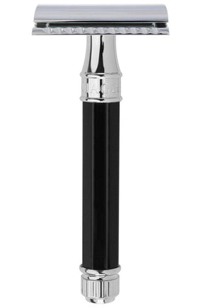 Edwin Jagger double edge safety razor Octagonal zwart chroom - Manandshaving - Edwin Jagger