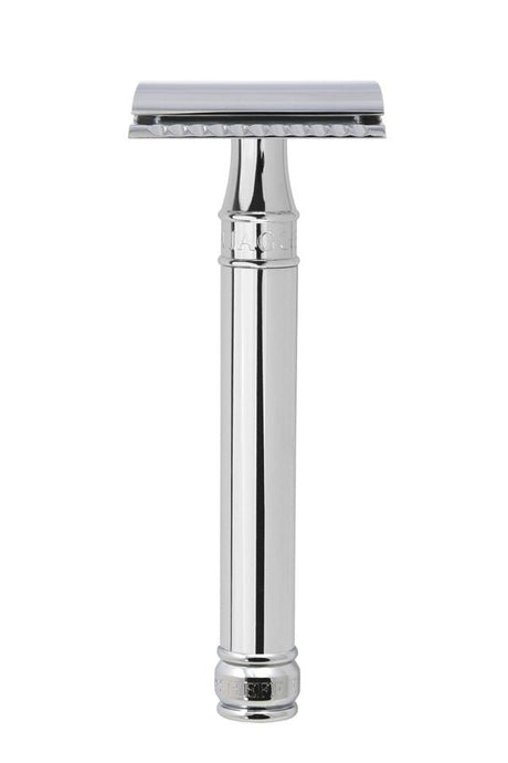 Edwin Jagger double edge safety razor XL-handvat Chroom - Manandshaving - Edwin Jagger