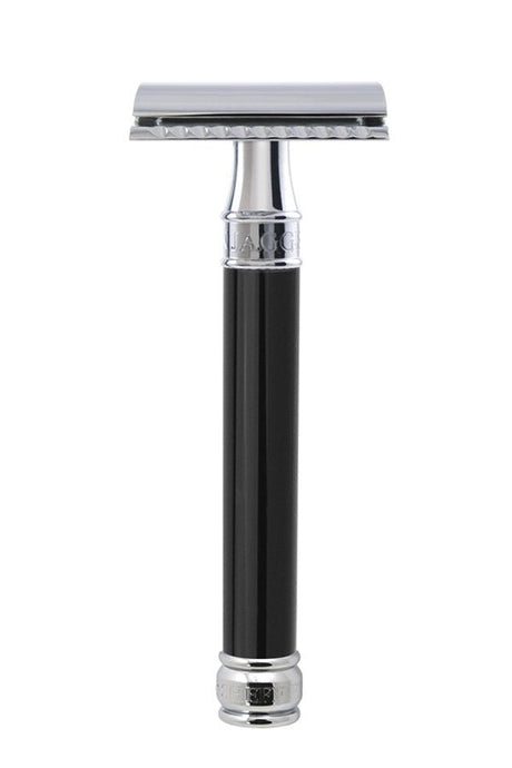 Edwin Jagger double edge safety razor XL-handvat zwart - Manandshaving - Edwin Jagger