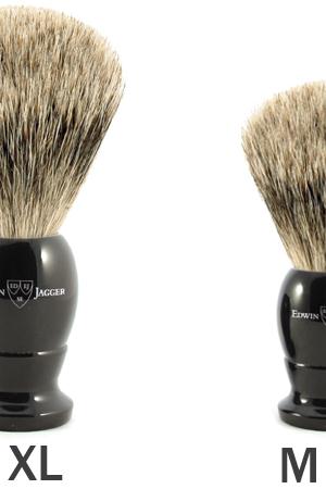 Edwin Jagger scheerkwast dassenhaar zwart M - Manandshaving - Edwin Jagger