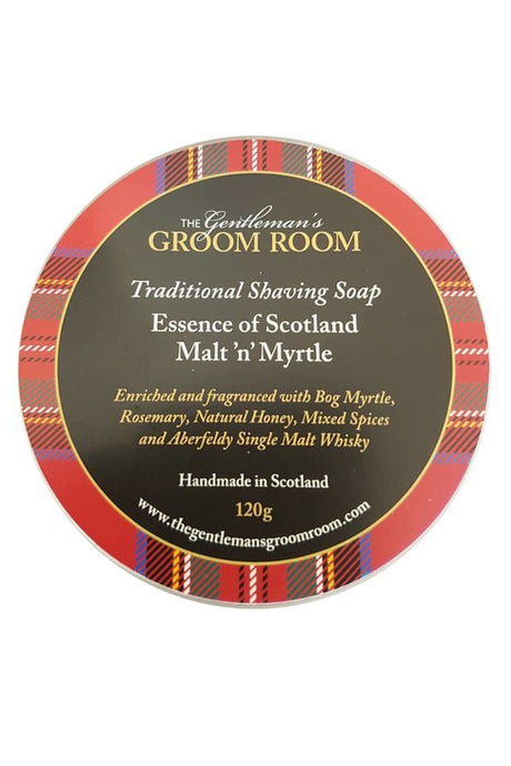 Essence of Scotland scheerzeep Malt N Myrtle 120gr - Manandshaving - Essence of Scotland