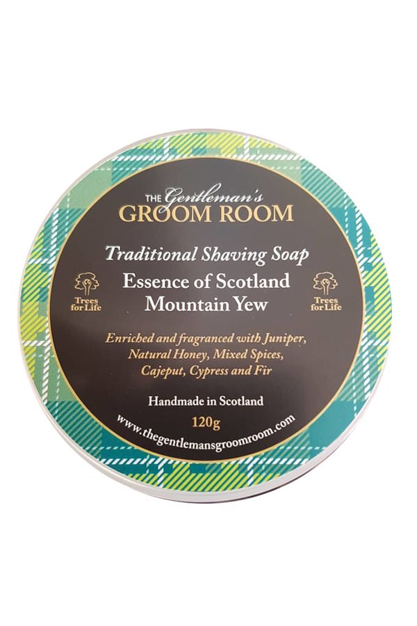 Essence of Scotland scheerzeep Mountain Yew 120gr - Manandshaving - Essence of Scotland