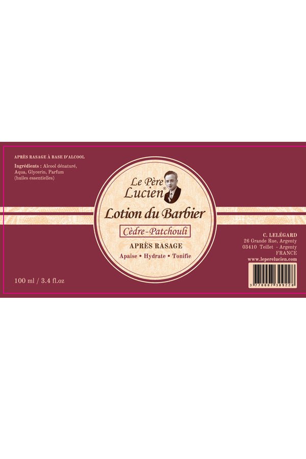 Le Pere Lucien after shave lotion Cederhout en Patchouli 100ml - Manandshaving - Le Pere Lucien