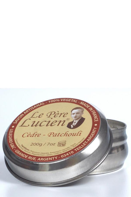 Le Pere Lucien scheercrème Cederhout en Patchouli 200gr - Manandshaving - Le Pere Lucien