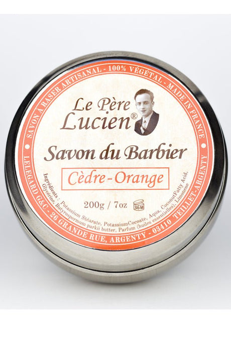 Le Pere Lucien scheercrème Cederhout en Sinaasappel 200gr - Manandshaving - Le Pere Lucien