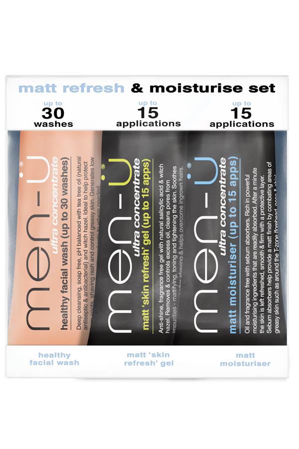 Men-Ü Matt Refresh/Moisturise set 3 x 15ml - Manandshaving - Men-Ü