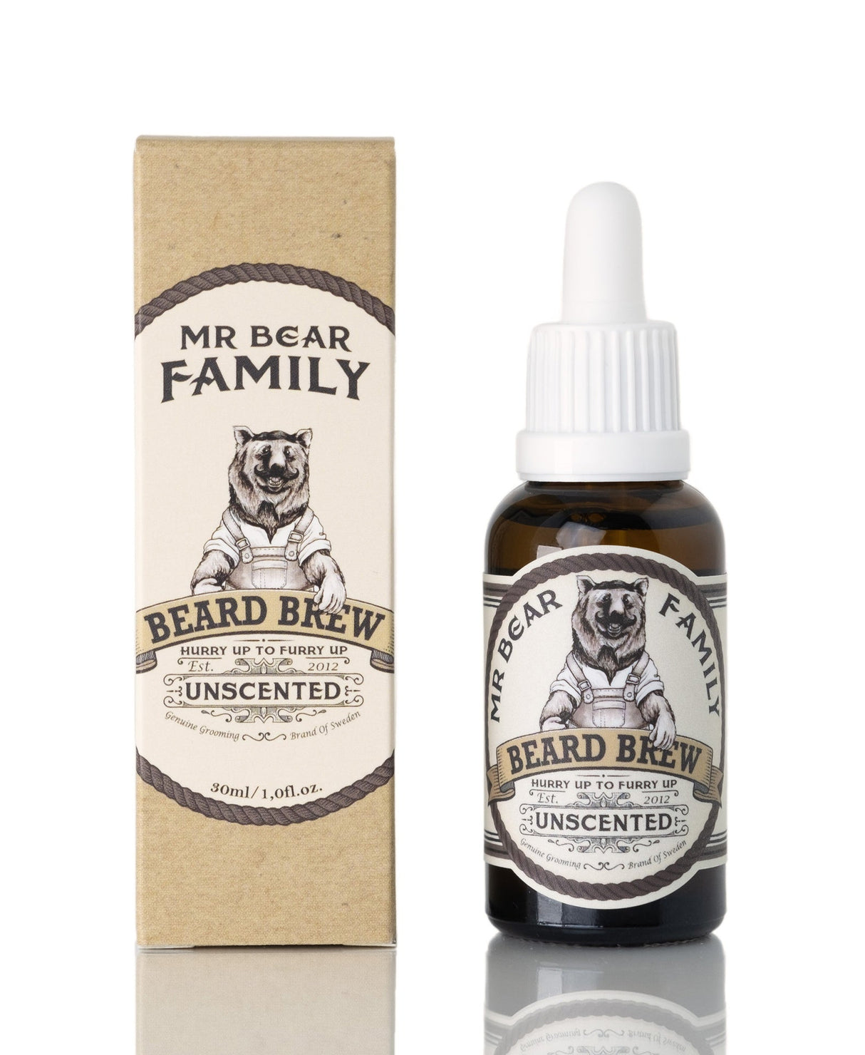 Mr Bear Family baardolie Beard Brew Unscented 30ml - Manandshaving - Mr Bear Family