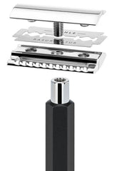 Muhle Hexagon double edge safety razor Graphite - Manandshaving - Muhle Hexagon