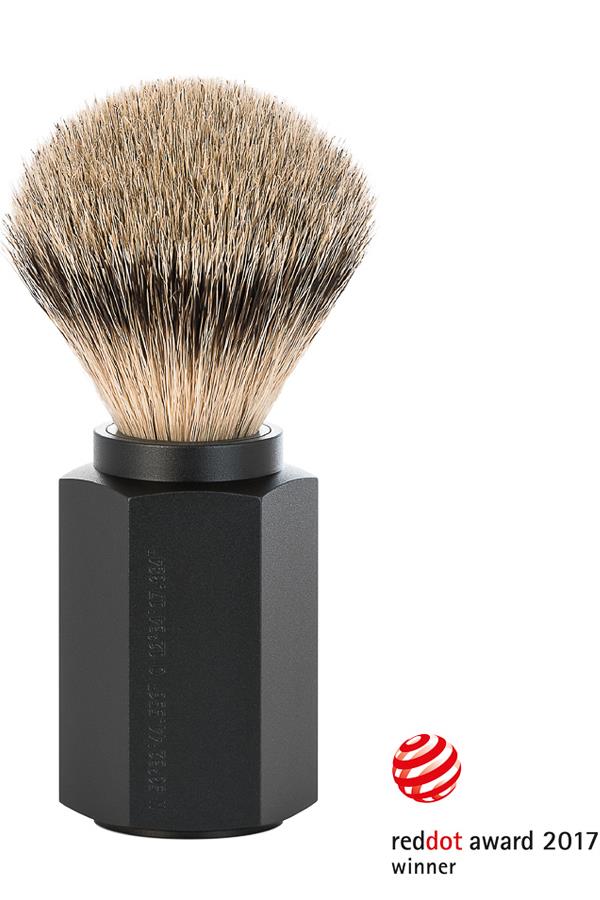 Muhle Hexagon scheerkwast dassenhaar Graphite - Manandshaving - Muhle Hexagon