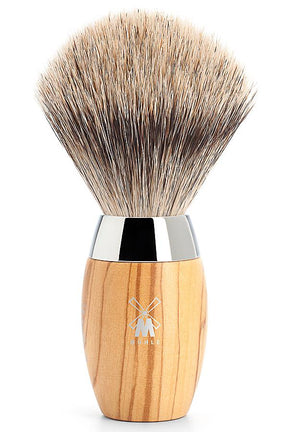 Muhle scheerkwast dassenhaar KOSMO olijfhout - Manandshaving - Muhle