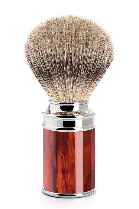 Muhle scheerkwast dassenhaar zilverspits Traditional Schildpad - Manandshaving - Muhle