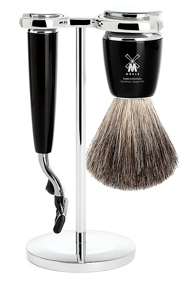 Muhle scheerset RYTMO S81M226M3 - Dashaar - Mach3 - Zwart - Manandshaving - Muhle