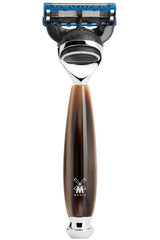 Muhle VIVO scheermes Fusion Hoornbruin - Manandshaving - Muhle