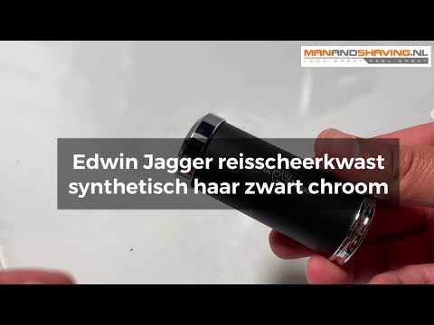 Edwin Jagger blaireau de rasage à poils synthétiques noir chrome