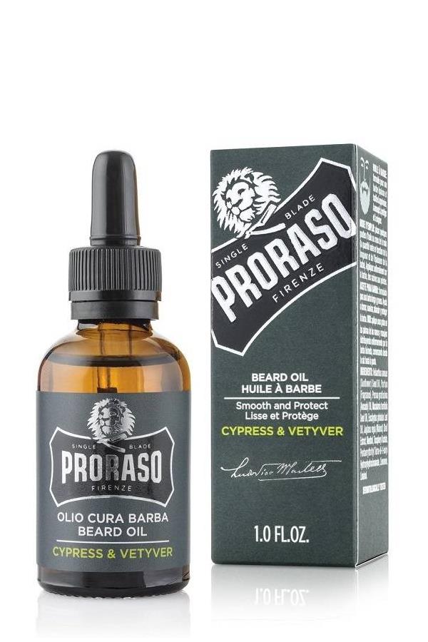 Proraso Single Blade beard shampoo Cypress Vetyver Mustache