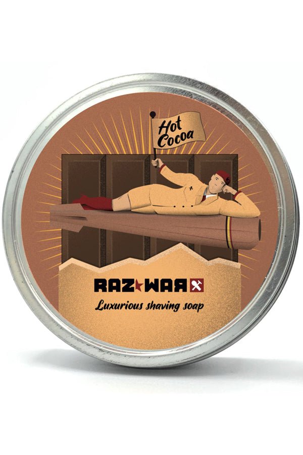 Raz*War ambachtelijke scheerzeep Hot Cocoa 100gr - Manandshaving - Raz*War