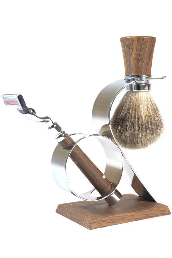 Scheerset scheerkwast synthetisch haar Fusion scheermes Kunststof - Manandshaving - Gerard Brinard