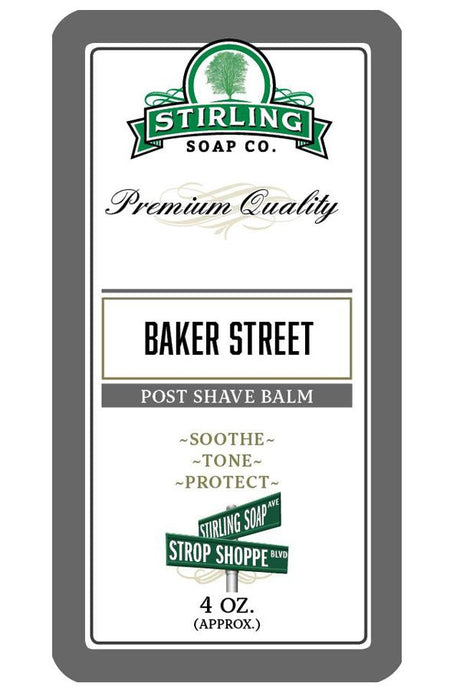 Stirling Soap Co. after shave balm Baker Street 118ml - Manandshaving - Stirling Soap Co.