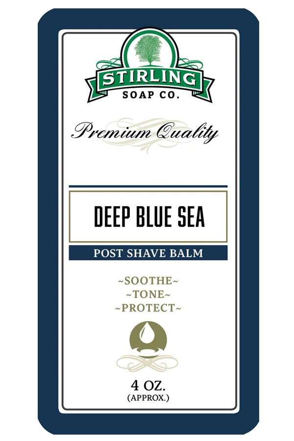 Stirling Soap Co. after shave balm Deep Blue Sea 118ml - Manandshaving - Stirling Soap Co.