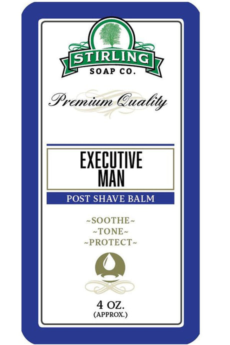 Stirling Soap Co. after shave balm Executive Man 118ml - Manandshaving - Stirling Soap Co.