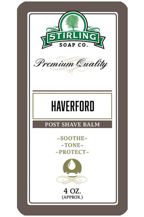 Stirling Soap Co. after shave balm Haverford 118ml - Manandshaving - Stirling Soap Co.