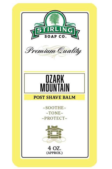 Stirling Soap Co. after shave balm Ozark Mountain 118ml - Manandshaving - Stirling Soap Co.