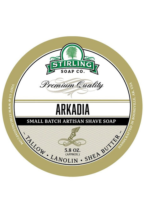 Stirling Soap Co. scheercrème Arkadia 165ml - Manandshaving - Stirling Soap Co.