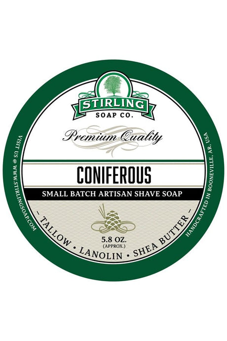 Stirling Soap Co. scheercrème Coniferous 165ml - Manandshaving - Stirling Soap Co.