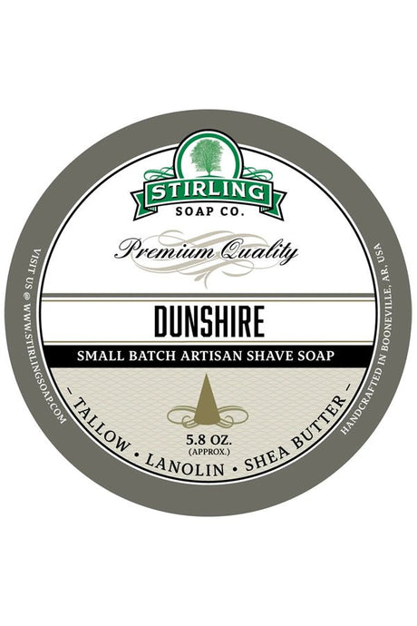 Stirling Soap Co. scheercrème Dunshire 165ml - Manandshaving - Stirling Soap Co.
