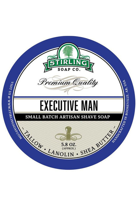 Stirling Soap Co. scheercrème Executive Man 165ml - Manandshaving - Stirling Soap Co.
