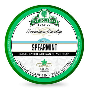 Stirling Soap Co. scheercrème Glacial Spearmint 165ml - Manandshaving - Stirling Soap Co.