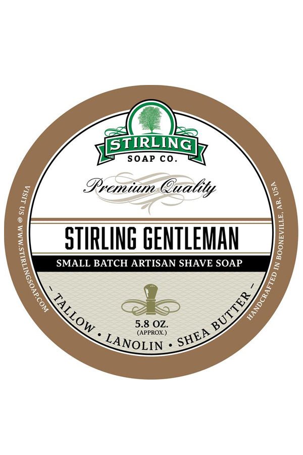 Stirling Soap Co. scheercrème Stirling Gentleman 165ml - Manandshaving - Stirling Soap Co.