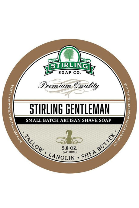 Stirling Soap Co. scheercrème Stirling Gentleman 165ml - Manandshaving - Stirling Soap Co.