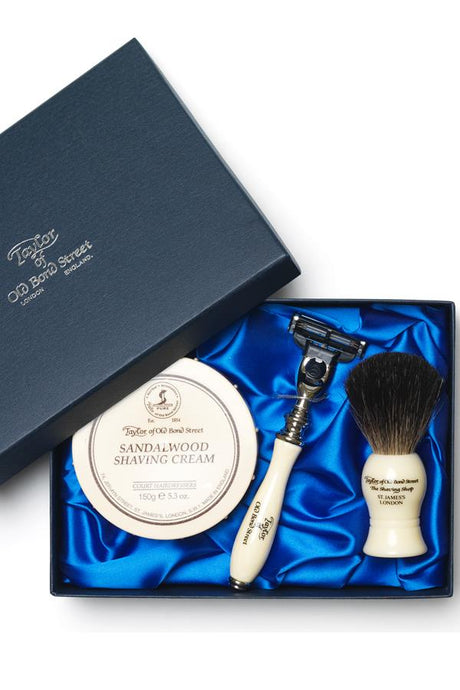 Taylor of Old Bond Str. luxe cadeau scheerset Sandelhout - Manandshaving - Taylor of Old Bond Street