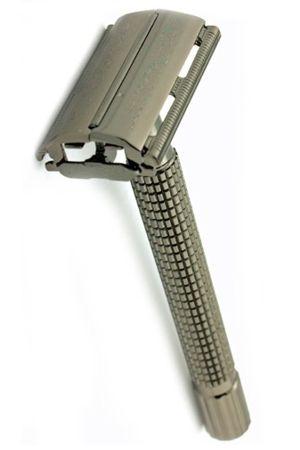 TIMOR double edge safety razor zwartchroom 100mm handvat - Manandshaving - TIMOR